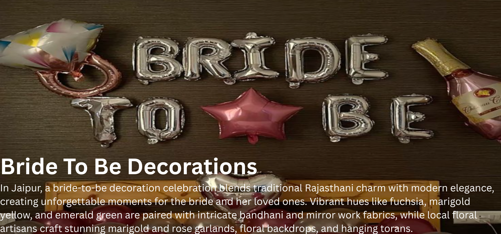 Bride to be Decorations